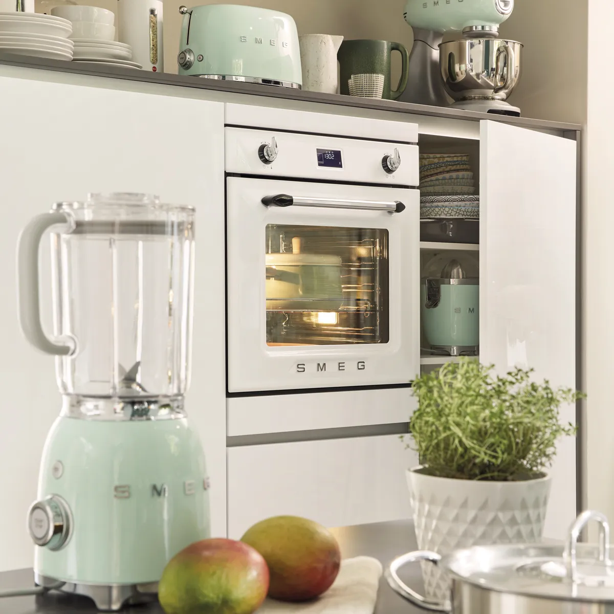 Smeg TSF01PGEU - br&ouml;drost, 2 br&ouml;dskivor, Mint/Gr&ouml;n