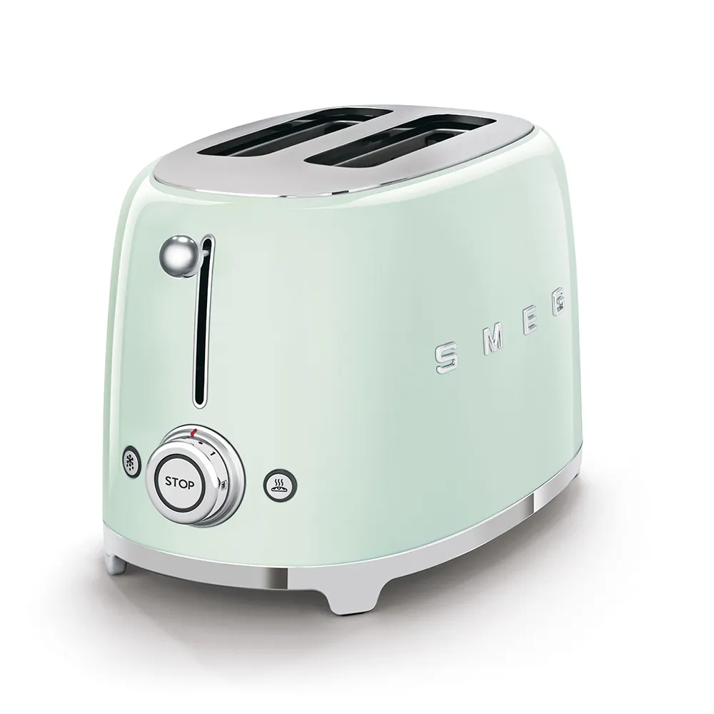 Smeg TSF01PGEU - br&ouml;drost, 2 br&ouml;dskivor, Mint/Gr&ouml;n