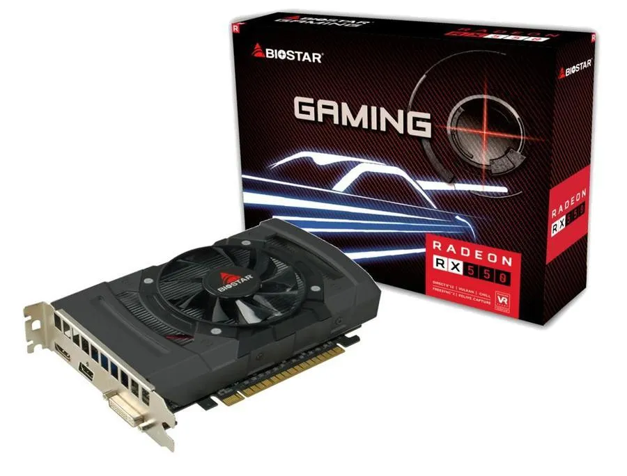 Biostar Radeon RX 550 4 Gt -n&auml;yt&ouml;nohjain