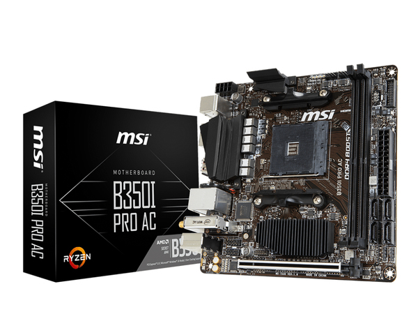 MSI B350I Pro AC, mini-ITX moderkort