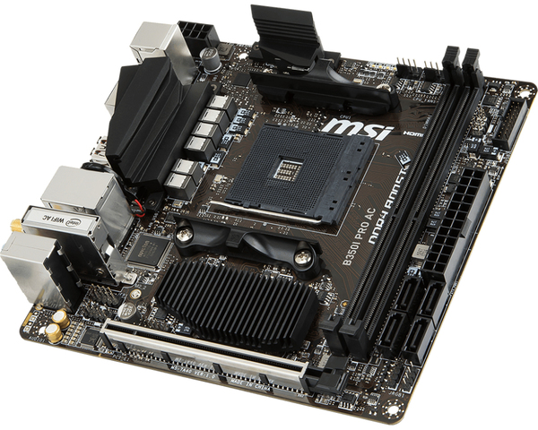 MSI B350I Pro AC, mini-ITX moderkort