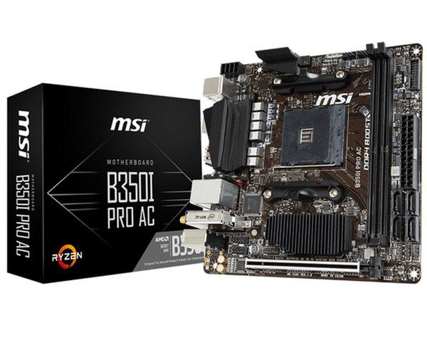 MSI B350I Pro AC, mini-ITX moderkort