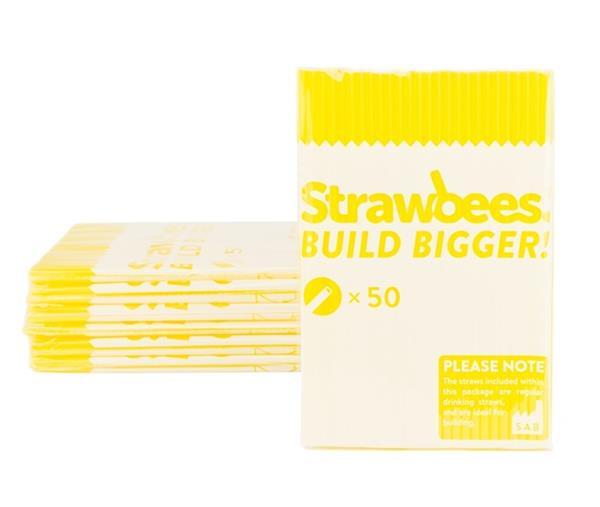Strawbees Construction Straws 50p yellow