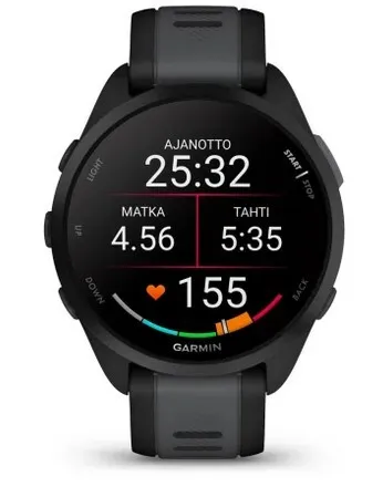 Garmin Forerunner 165 -urheilukello, musta/tummanharmaa