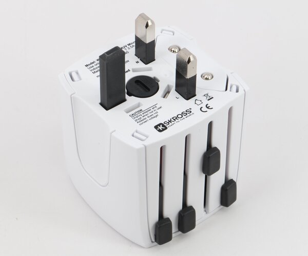 SKROSS MUV Micro - 2-Pole World Travel Adapter, White