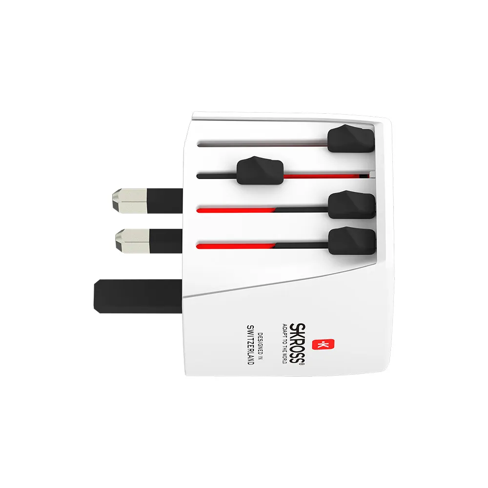 SKROSS MUV Micro - 2-polig v&auml;rldsreseadapter, vit