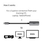 Club 3D USB-C - DisplayPort 1.4 8K 60Hz Active - adapter, Grey