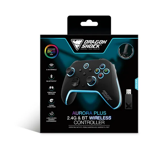 DRAGONSHOCK Controller Aurora+ Holder - iOS/Android/PC/PS3 Black