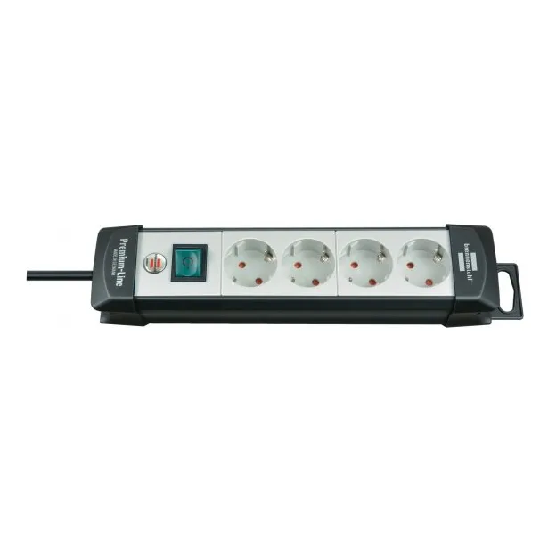 Brennenstuhl Premium-line power strip, 4xCEE 7/4 outlets, 1xCEE 7/7, 5m, black/grey