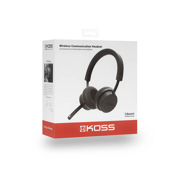 Koss CS340iBT Qz ANC - tr&aring;dl&ouml;s headset, svart