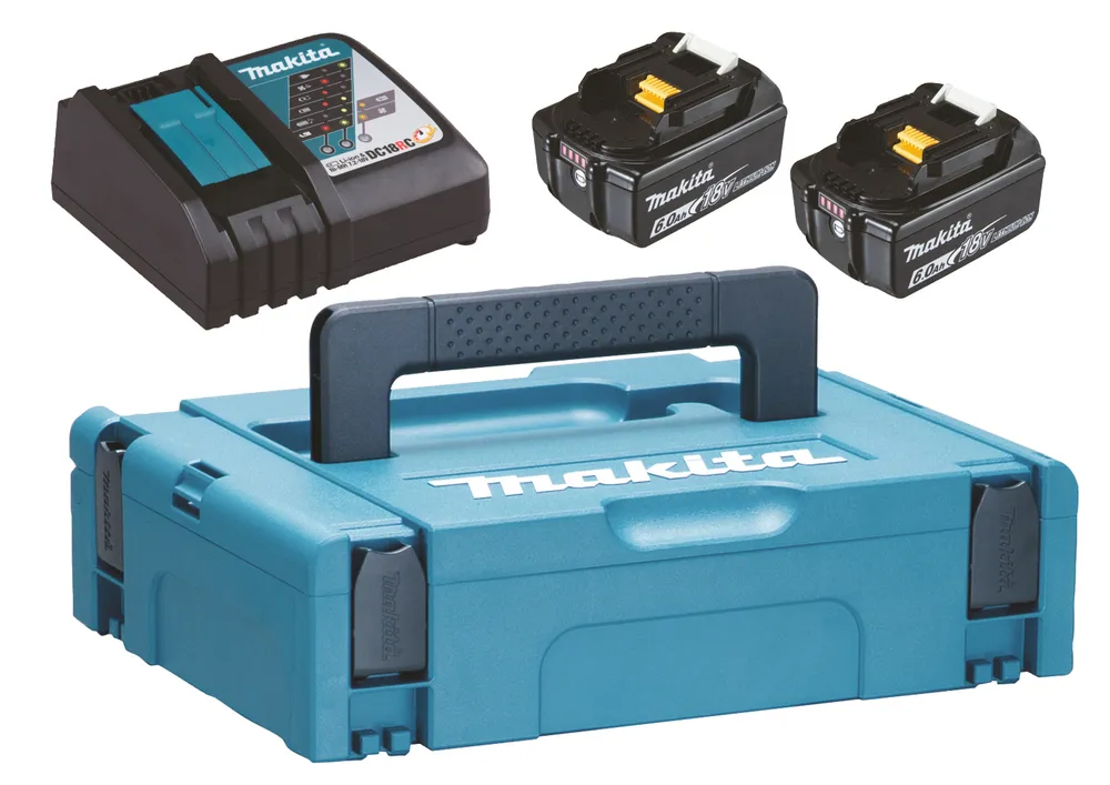 Makita LXT -PowerPack 2 x 6,0Ah ja laturi, Makpac