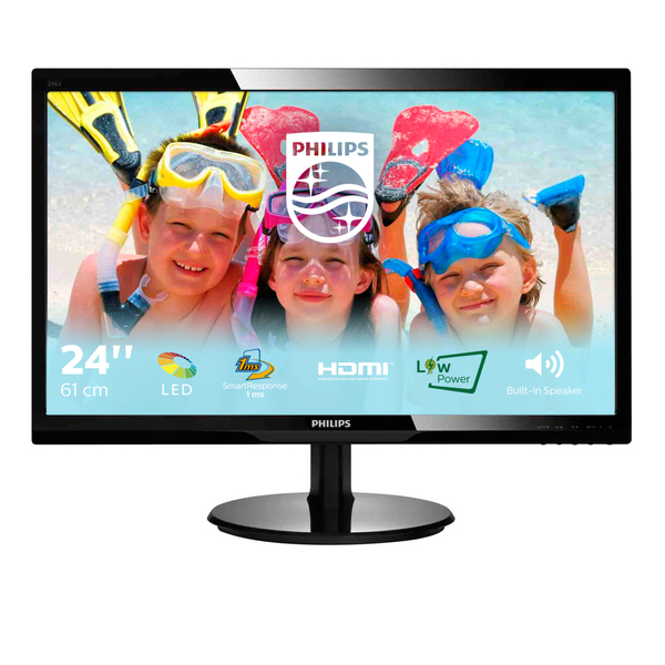 Philips 24" 246V5LHAB, Full HD, TFT -n&auml;ytt&ouml;