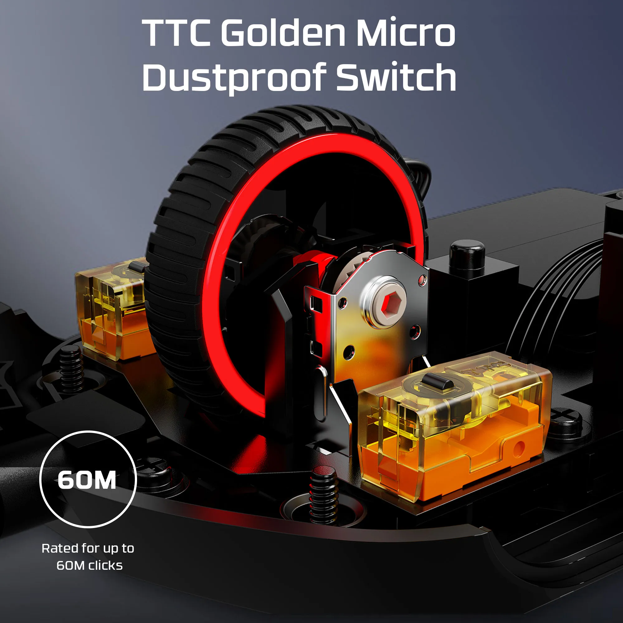 HyperX Pulsefire Haste tr&aring;dbunden gamingmus, svart/r&ouml;d