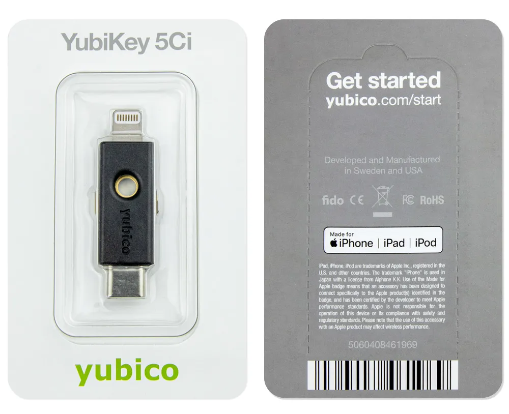 Yubico YubiKey 5Ci USB-C & Lightning - security key