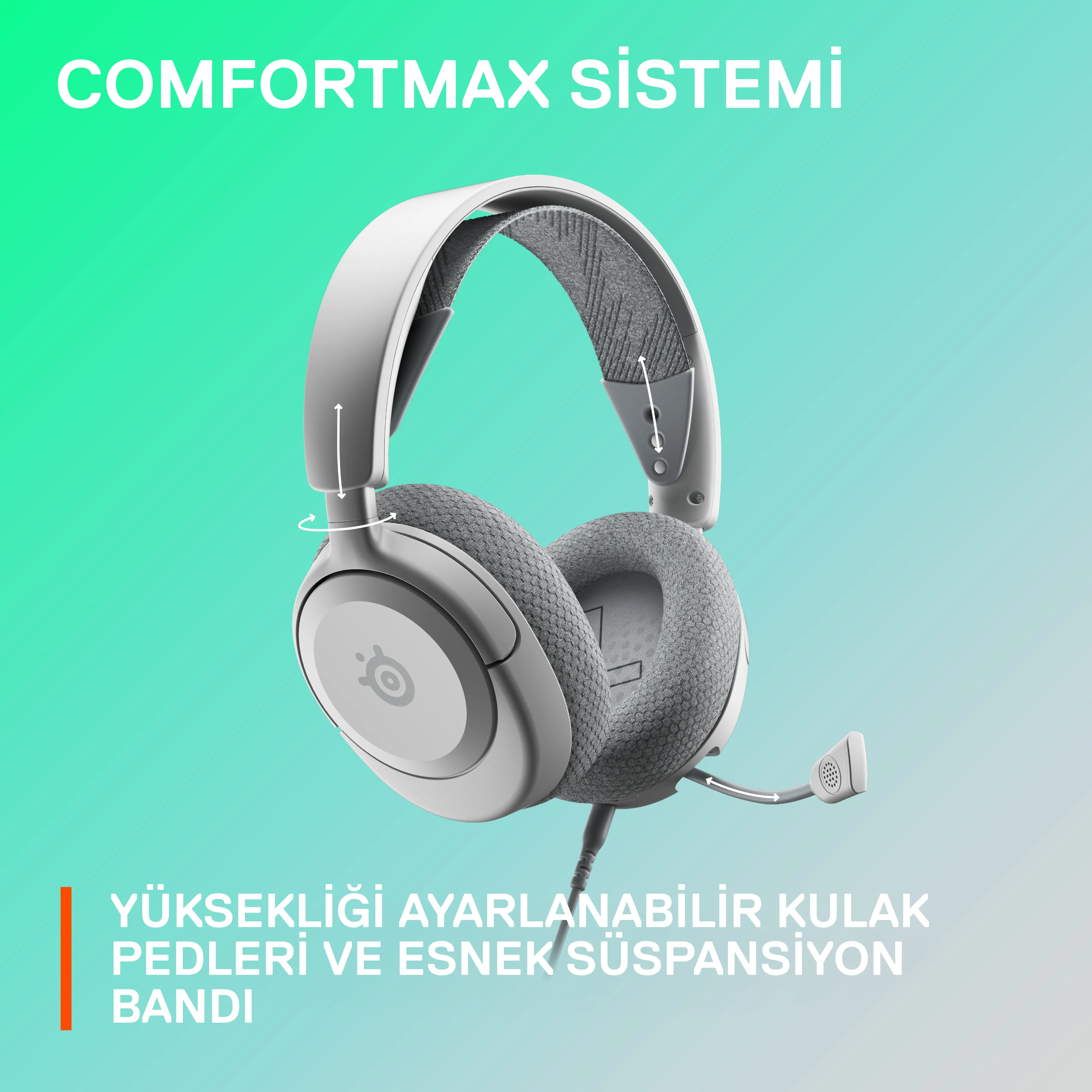 SteelSeries Arctis Nova 1 -pelikuulokkeet, valkoinen
