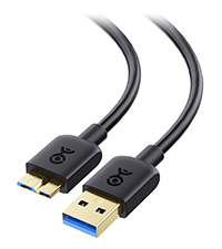 HP USB 3.0 USB-A to USB-B cable, 0.5 m, Black