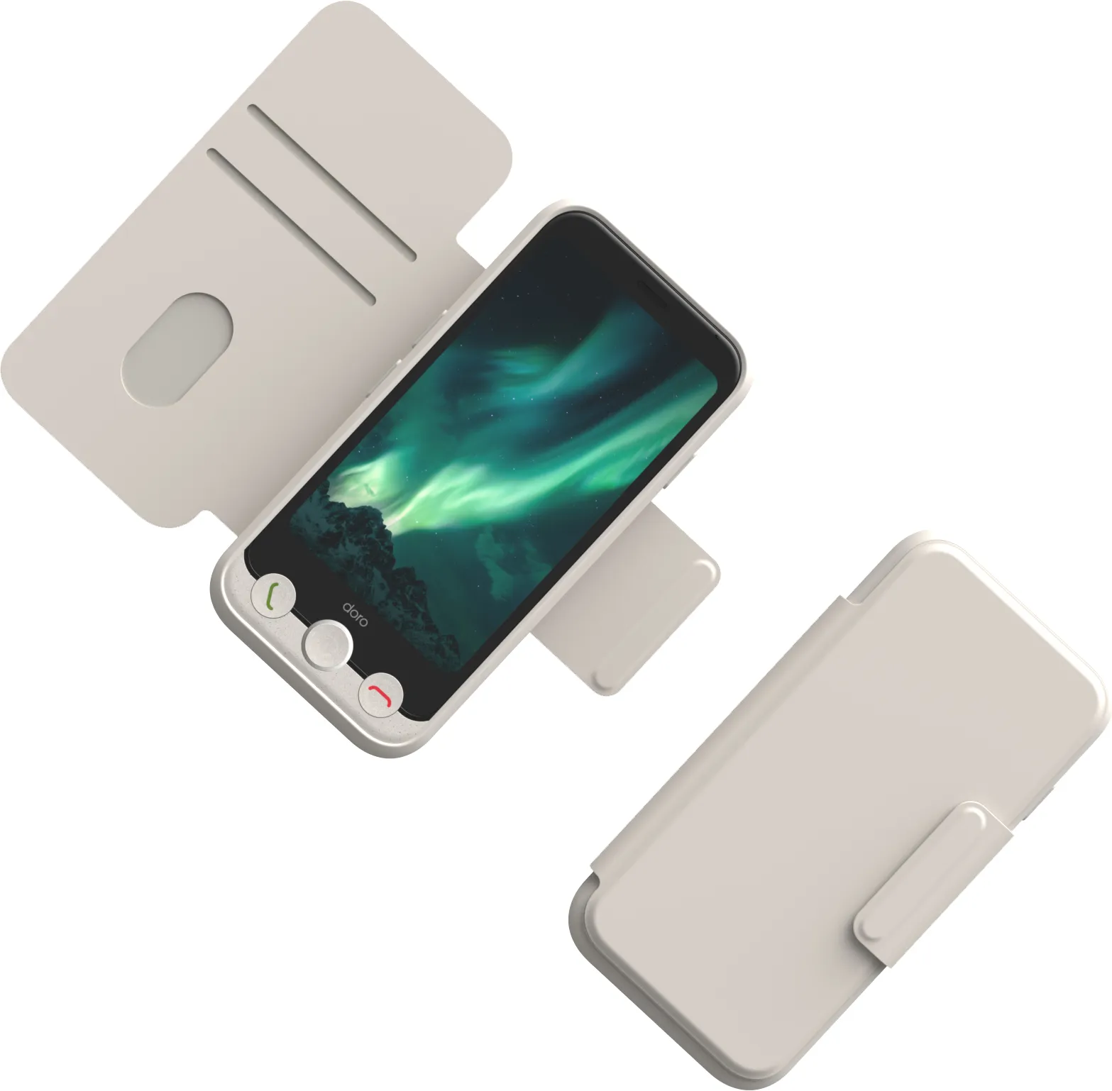 Doro Aurora A11 - wallet case, White