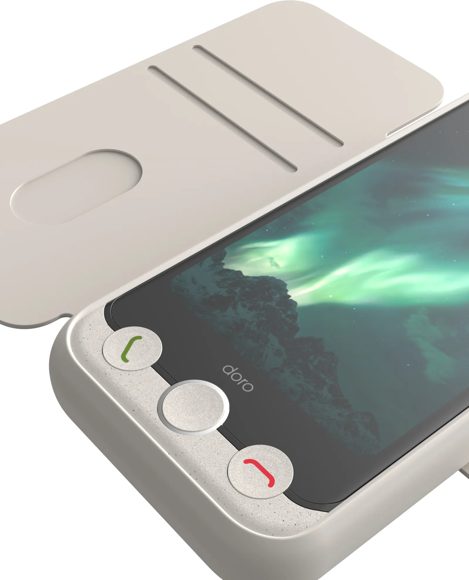 Doro Aurora A11 - wallet case, White