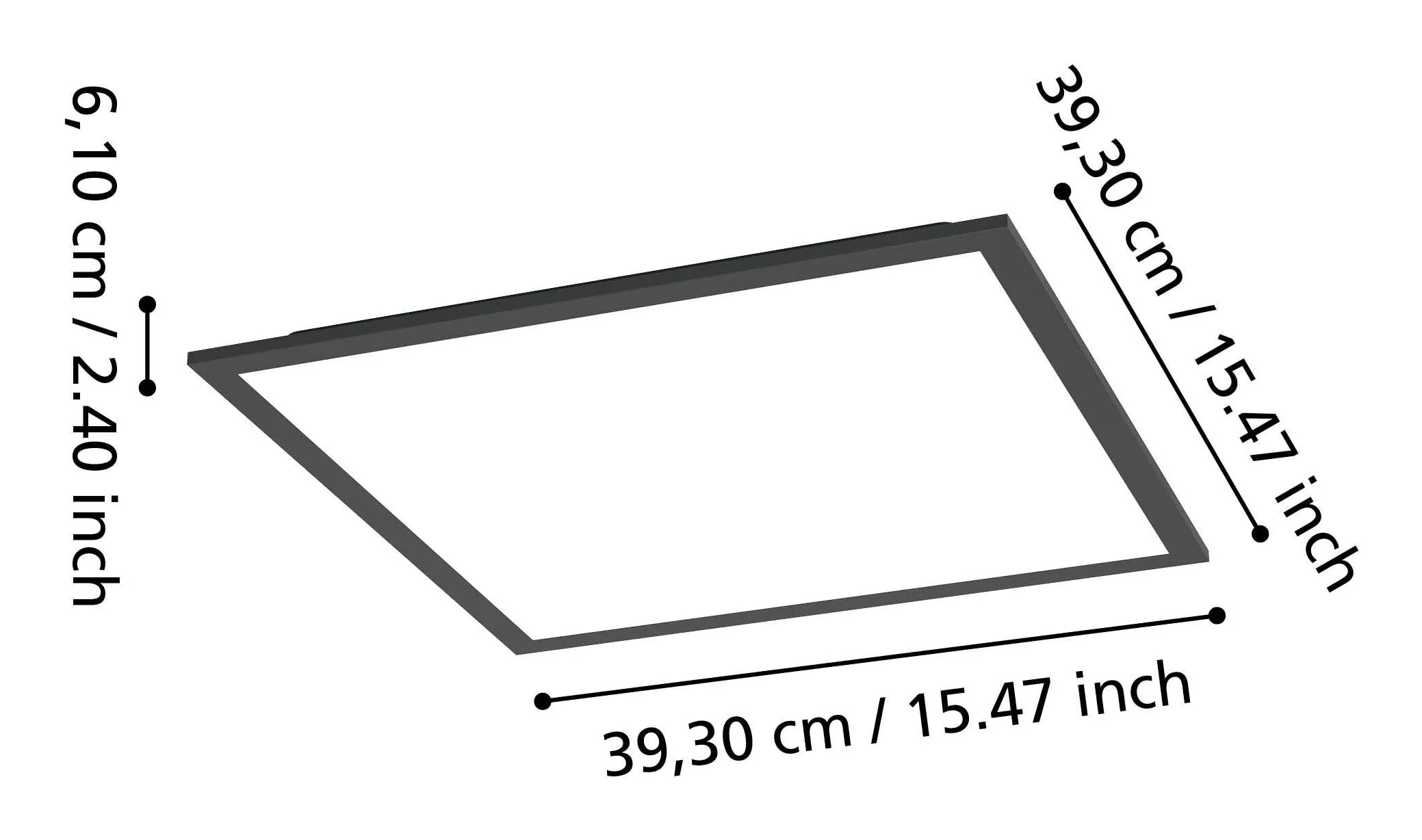 EGLO Moradillo-Z - LED-taklampa, svart