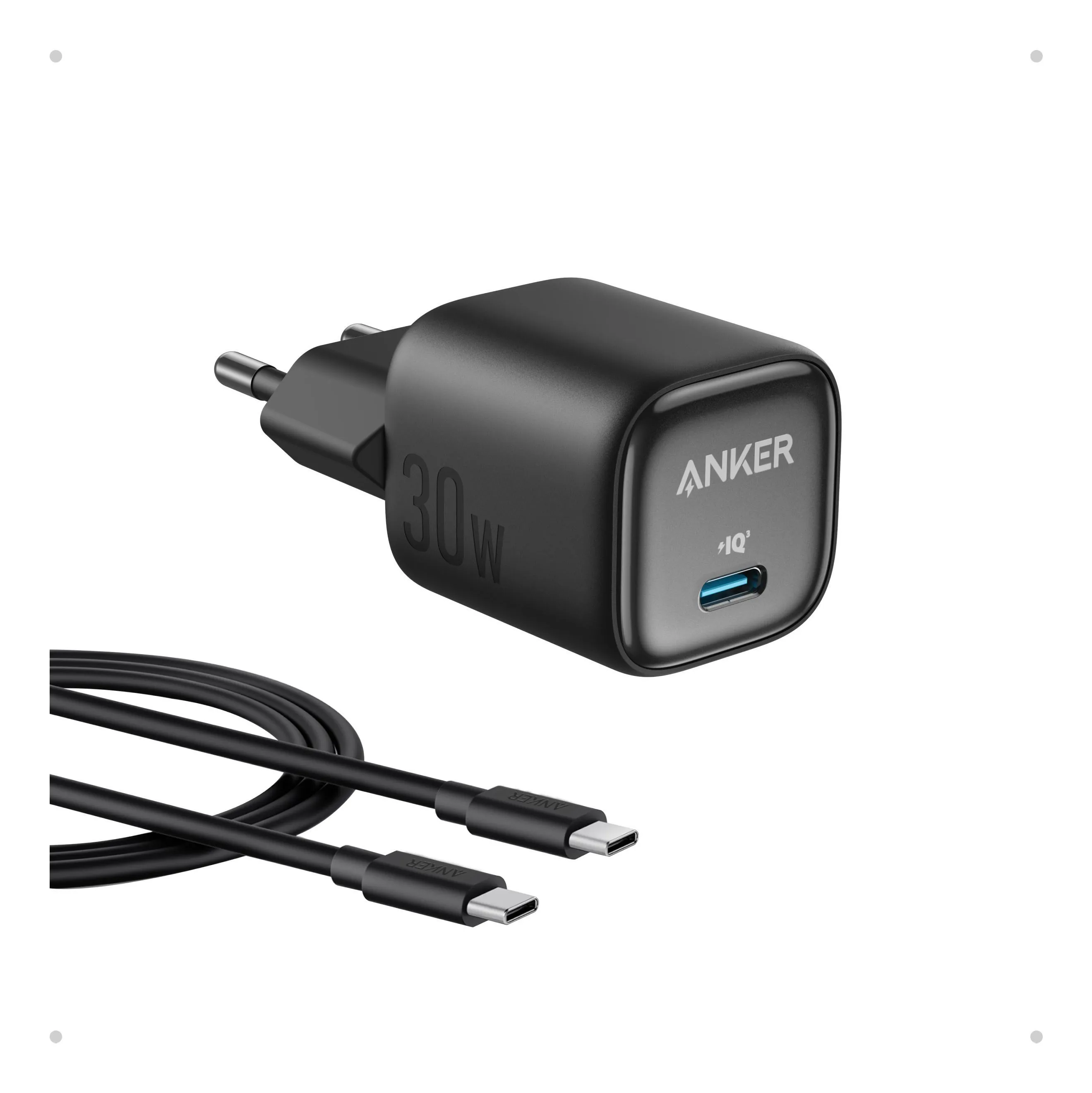 Anker 30W USB-C GaN - Virtal&auml;hde, musta