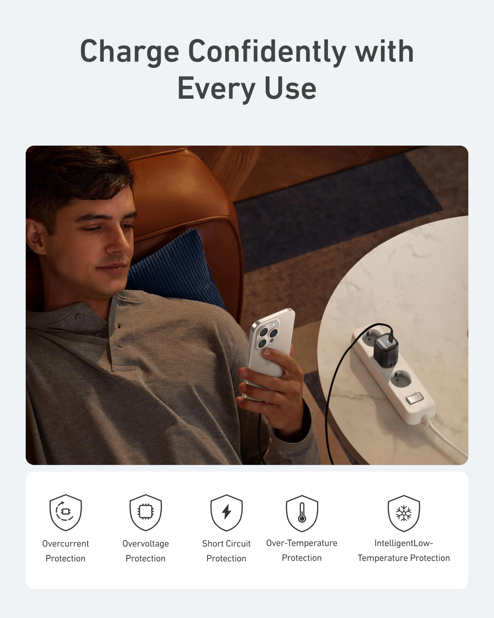Anker 30W USB-C GaN - Virtal&auml;hde, musta