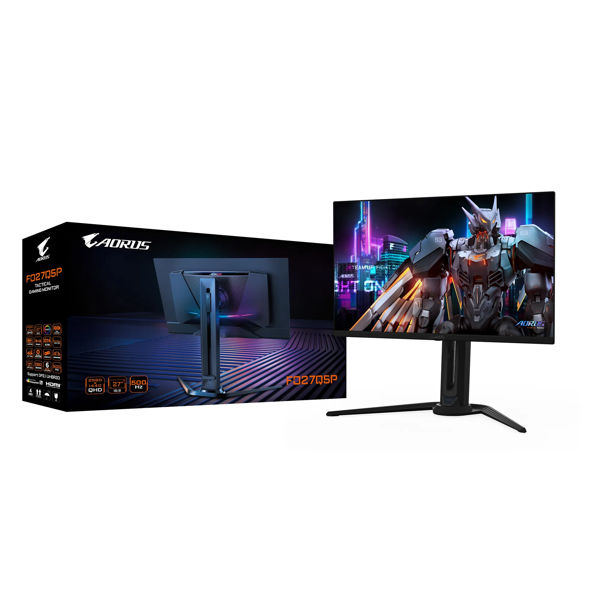 GIGABYTE AORUS FO27Q5P 27" QHD, OLED 500Hz Gaming Monitor with USB-C hub GIGABYTE AORUS FO27Q5P 27" QHD, OLED 500Hz Gaming Monitor with USB-C hub