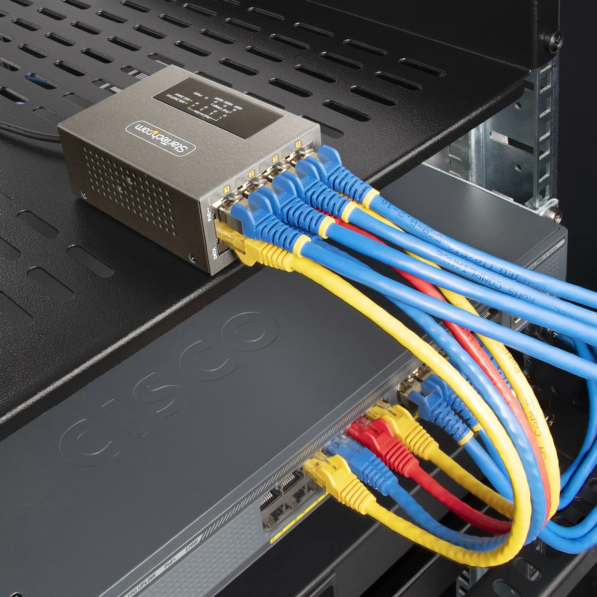STARTECH.COM 4-Port Multi-Gigabit PoE++ Injector 5/2.5G Ethernet NBASE-T PoE/PoE+/PoE++ 802.3af/802.3at/802.3bt up to 95W Unmanaged