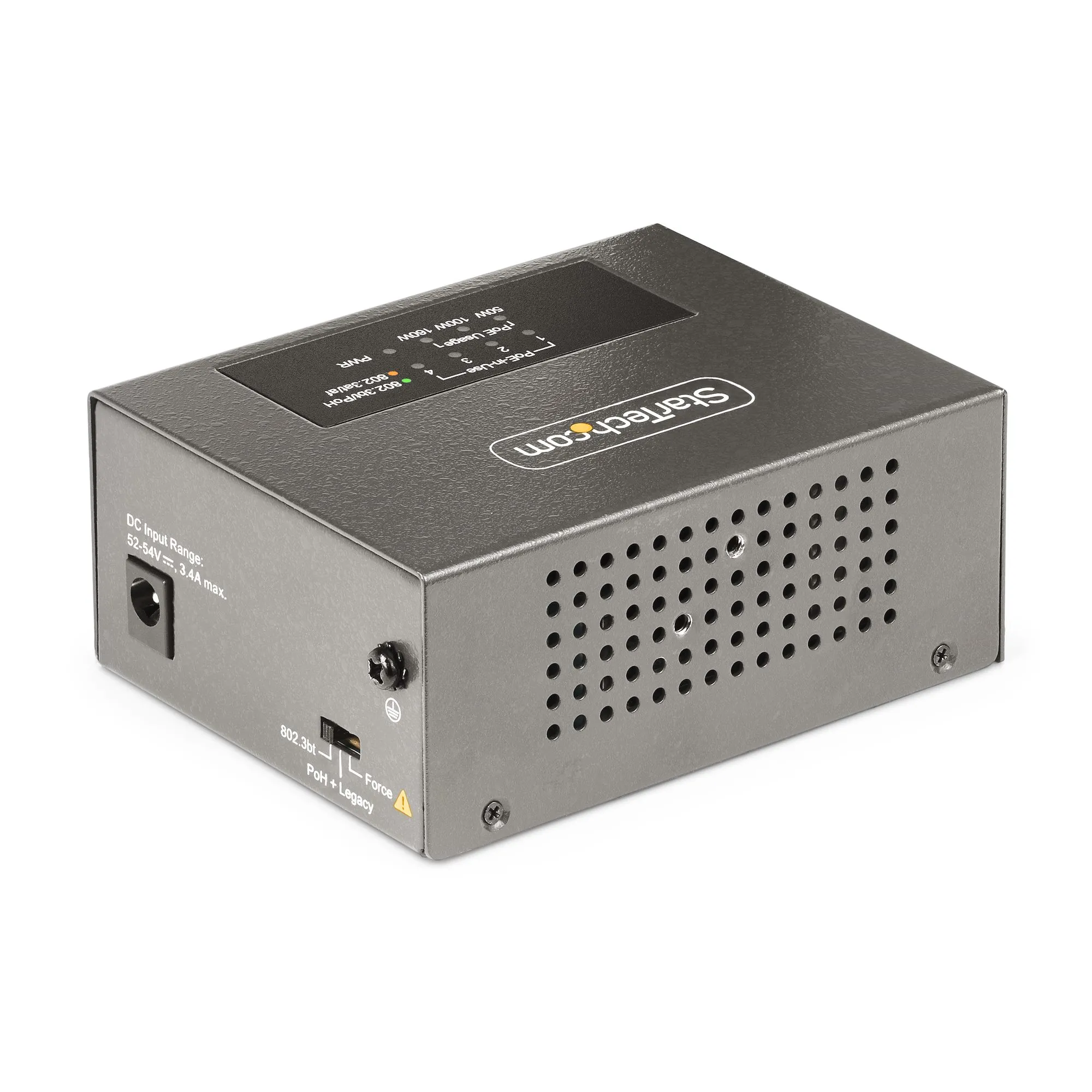 STARTECH.COM 4-Port Multi-Gigabit PoE++ Injector 5/2.5G Ethernet NBASE-T PoE/PoE+/PoE++ 802.3af/802.3at/802.3bt up to 95W Unmanaged