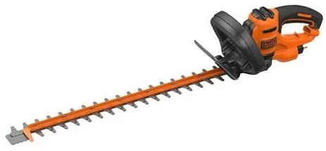 BLACK+DECKER BEHTS451-QS Electric Hedge Trimmer, 550 W, 600 mm, 25 mm, Black/Orange