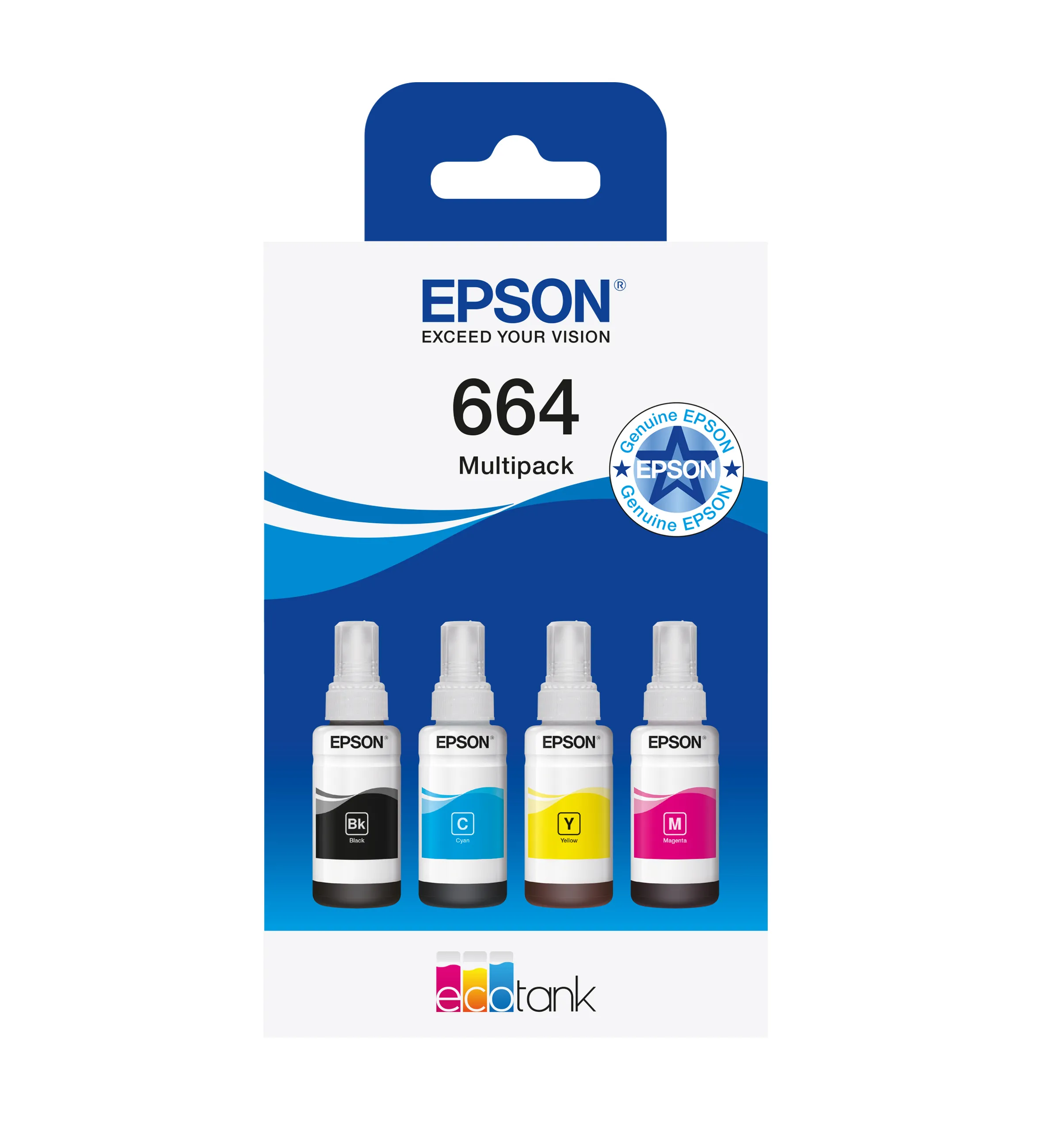Epson 664 kit med bl&auml;ckflaskor, 70 ml, flerf&auml;rgad, 4 st