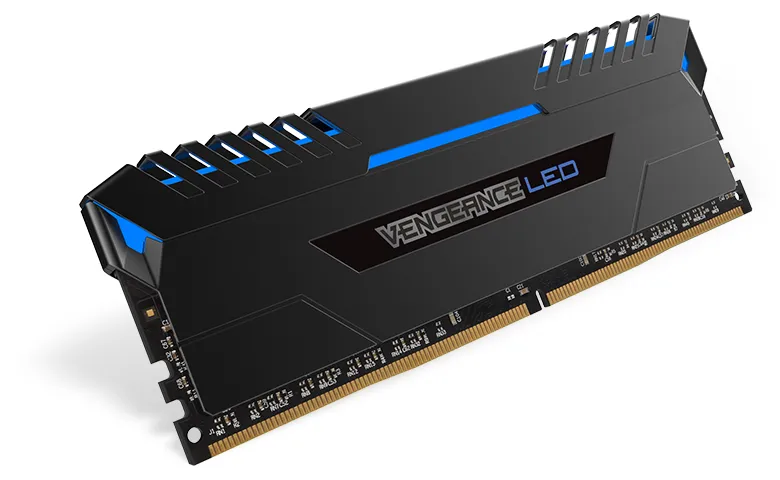 Corsair Vengeance LED Blue 16 Gt (2 x 8 Gt) DDR4 3000 MHz, CL15 -muisti, Musta