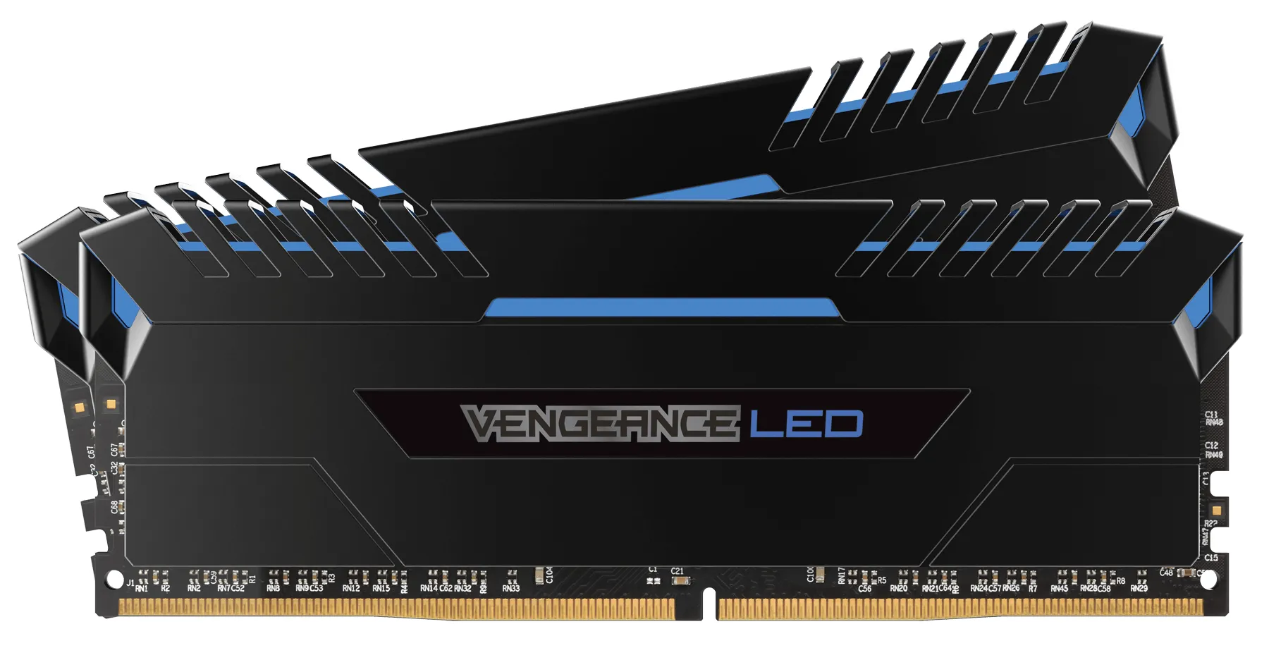 Corsair Vengeance LED Blue 16 Gt (2 x 8 Gt) DDR4 3000 MHz, CL15 -muisti, Musta