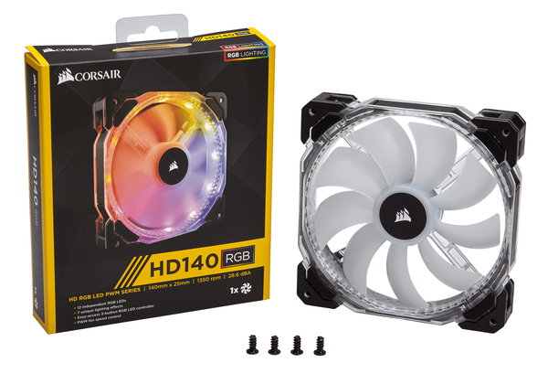 Corsair HD140 RGB LED Single Fan, No Controller - Fan