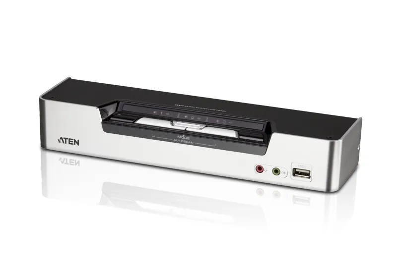 ATEN KVM-switch, 1 konsol styr 2 datorer, DVI/USB, 2 extra USB-portar