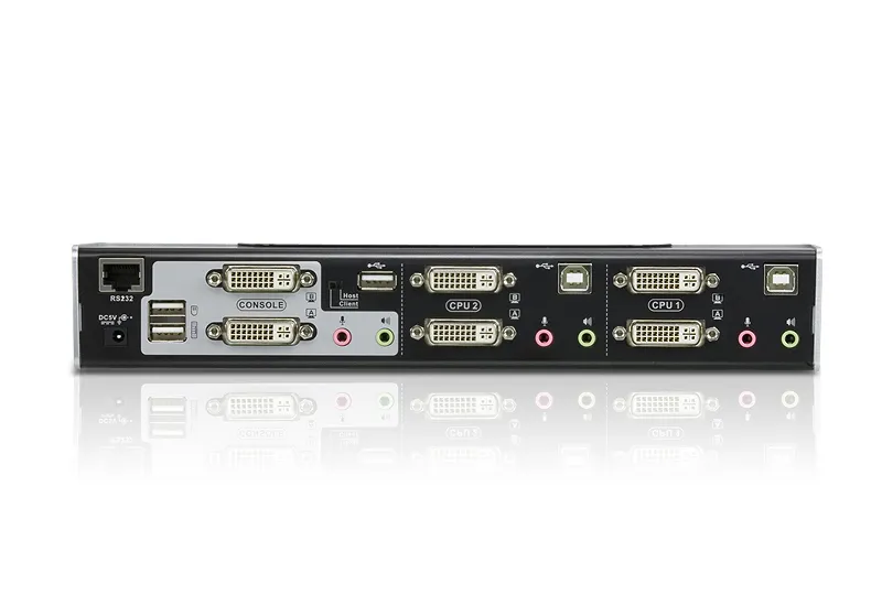 ATEN KVM-switch, 1 konsol styr 2 datorer, DVI/USB, 2 extra USB-portar