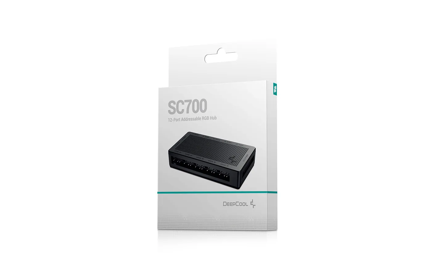 DeepCool SC700 ARGB Hub, 12-port, Black