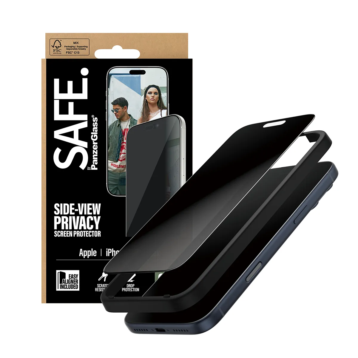 Panzerglass Safe iPhone 17 Pro Max - screen protector, Side View Protection