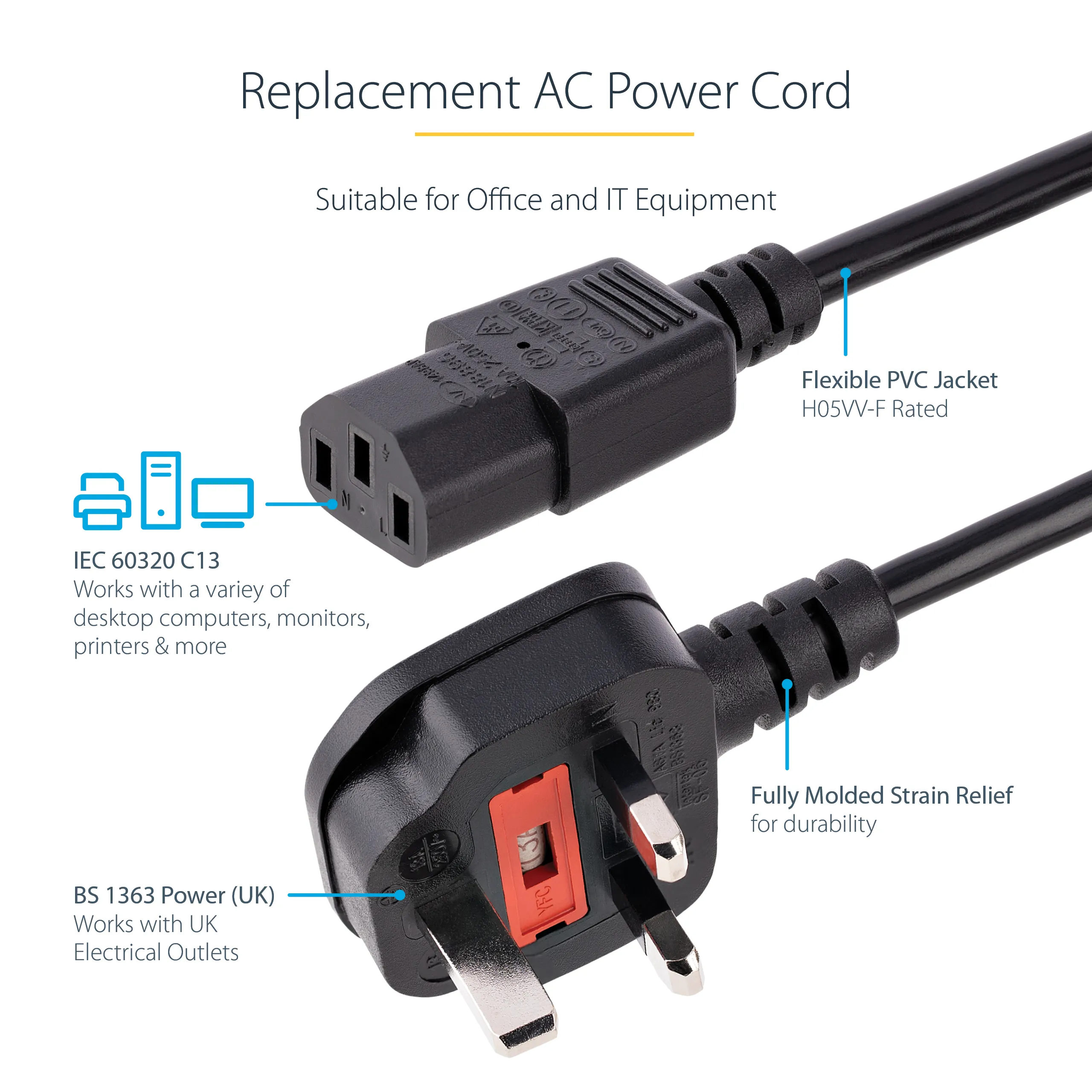 UK COMPUTER POWER CORD