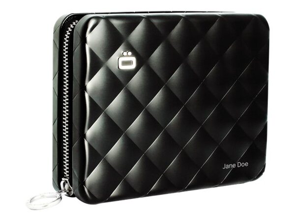 &Ouml;GON Quilted Passport Wallet Black