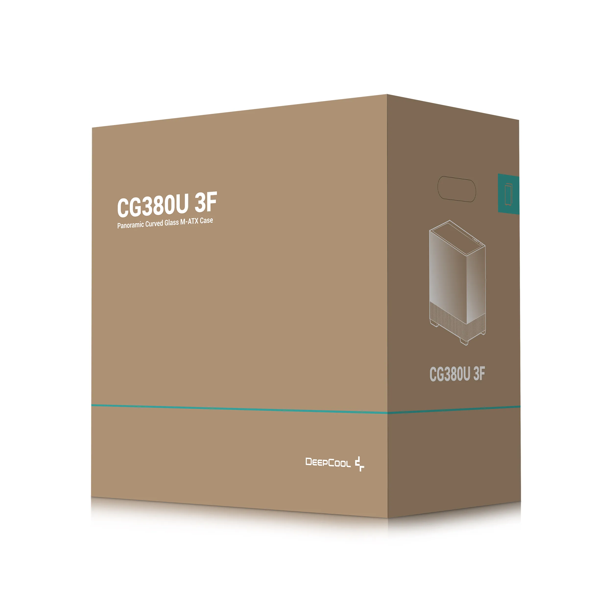DeepCool CG380U 3F Micro-ATX Case with window, with RGB lighting, Black