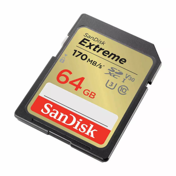 SanDisk Extreme 64 GB SDXC UHS-I U3 V30 A1 kort