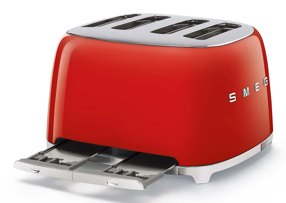 Smeg 50's Style -  brödrost, 4 skivor,  Röd