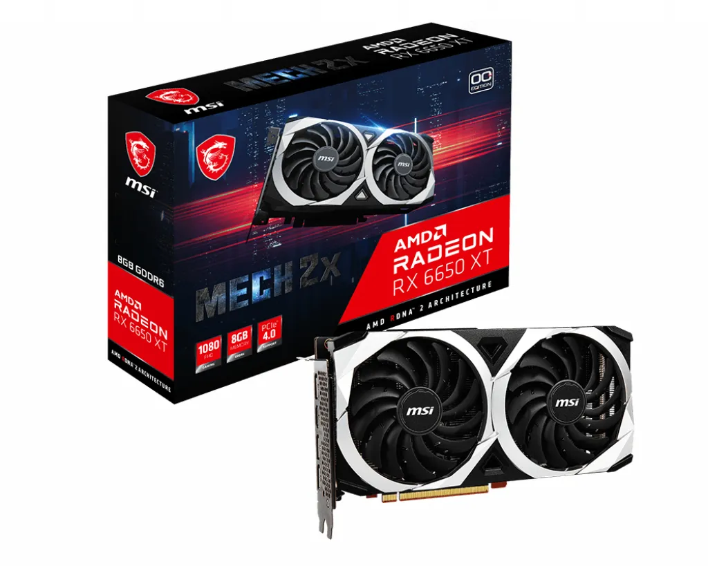 MSI Radeon RX 6650 XT MECH 2X OC 8 GB grafikkort