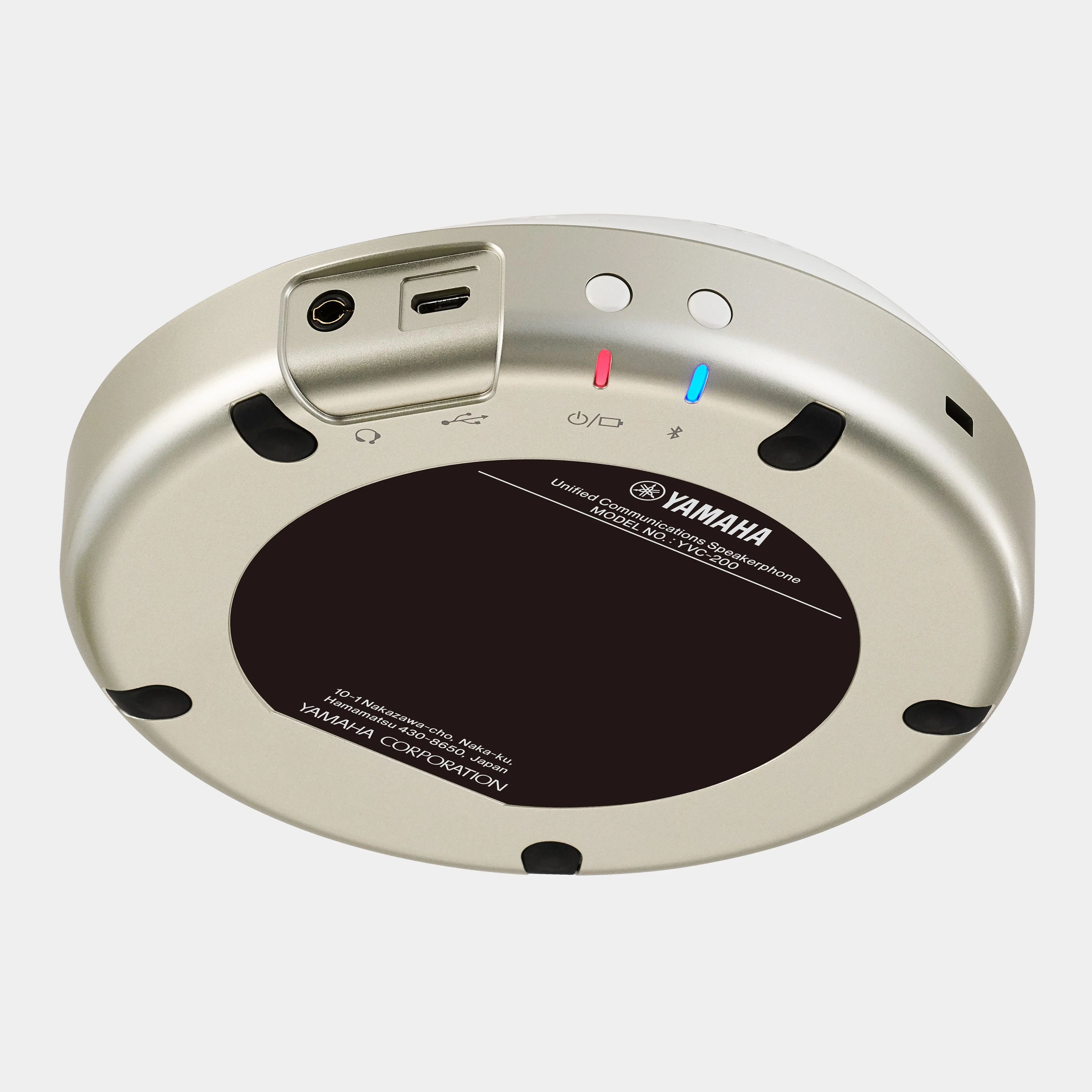 Yamaha YVC200W Personal USB- &amp; Bluetooth Conference Phone, Rehargeable Battery, White