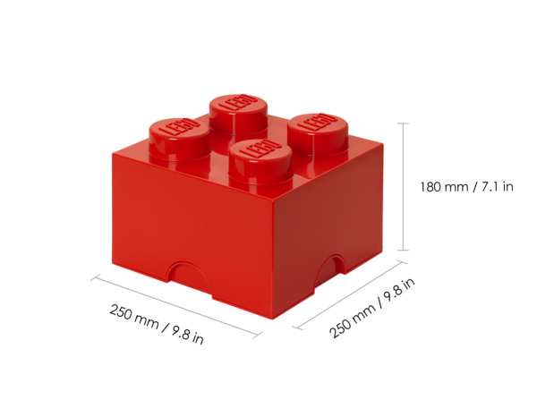 Room Copenhagen LEGO Storage Brick 4 red - RC40031730
