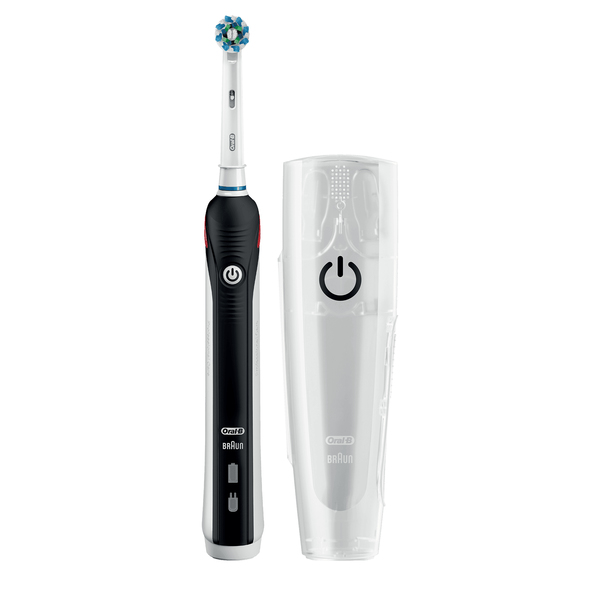BRAUN S&Auml;HK&Ouml;HAMMASHARJA ORAL-B PRO2500. Litiumi-akulla ja Premium laturilla, mukana matkakotelo. CrossAction harjasp&auml;&auml;. 3D-teknologia, 8 800 v&auml;r&auml;hdyst&auml;, 40 000 s