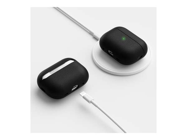 Artisan Series Leather Case f&ouml;r Airpods Pro 2 - Svart