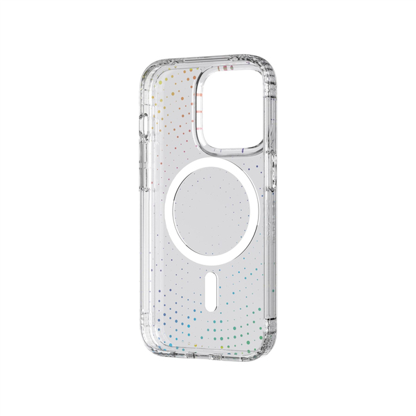 Tech21 Evo Sparkle MagSafe, iPhone 14 - fodral, Transparent