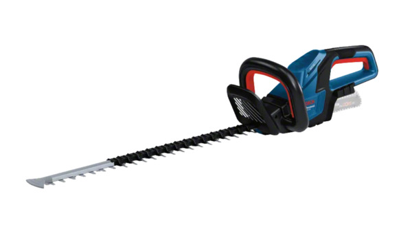 Bosch GHE 18V-60 Cordless Hedge Trimmer, includes 4.0Ah battery and charger