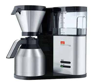 Melitta AromaElegance Therm - coffee maker, Black, Stainless steel